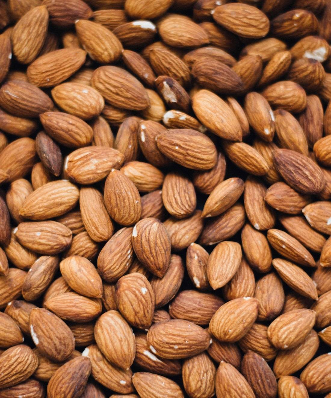 Whole almonds filling the frame
